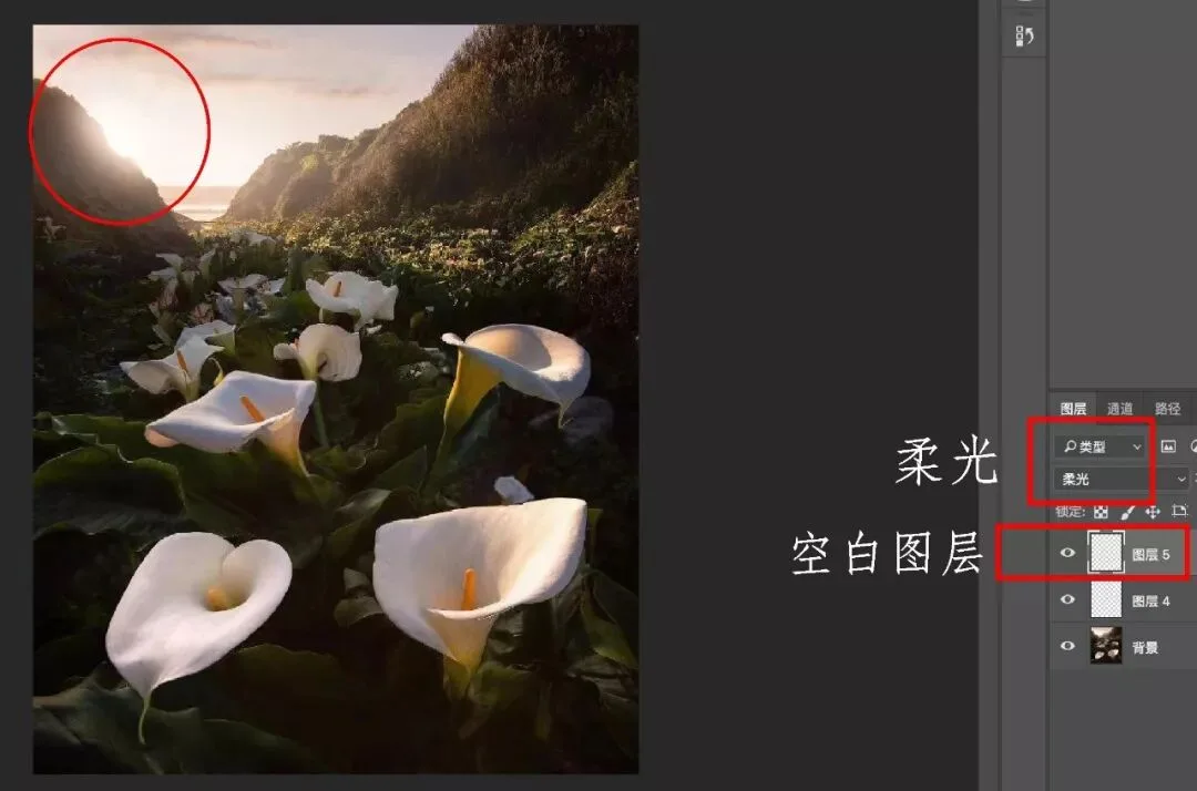 如何后期制作太阳炫光
